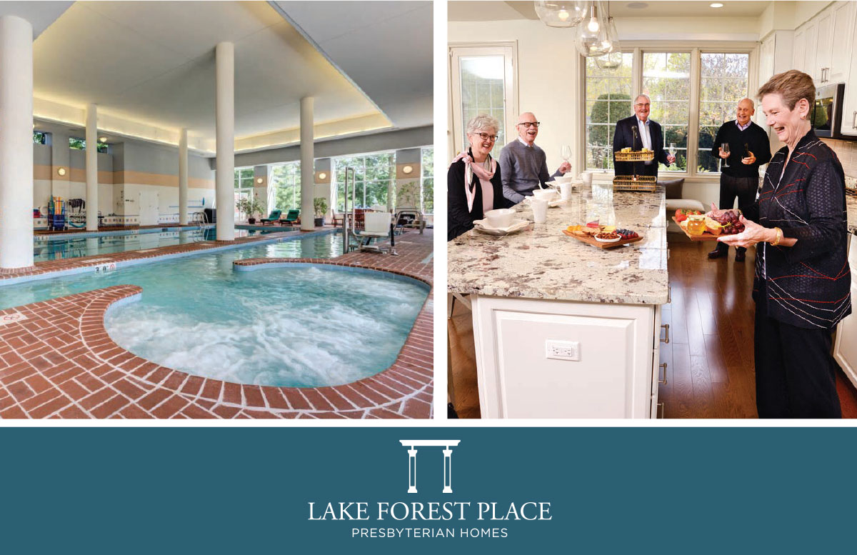 Residents enjoying the amenities at Lake Forest Place